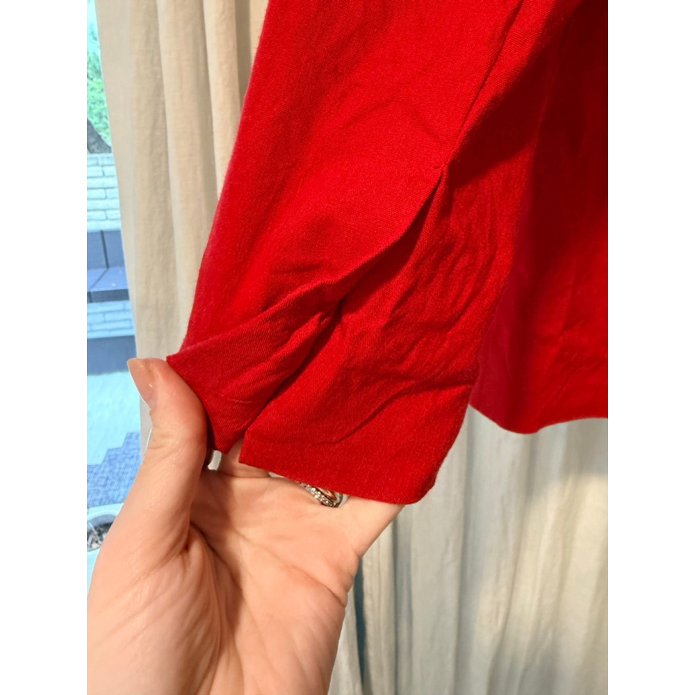 Women's Leith Red Double-Breasted Blazer M - Picture 5 of 6